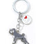 I LOVE Alaska Husky Dog Keychain Cute dachshund  animal Cartoon dog Keychain dog Gift For woman Man Jewelry