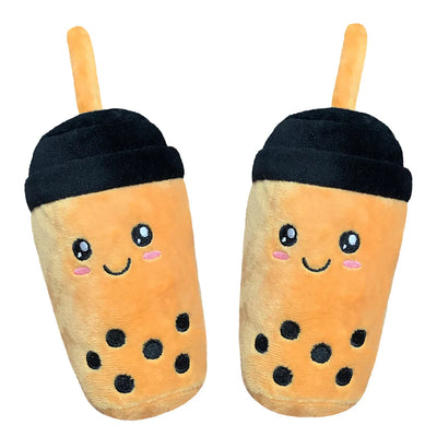 Dog Plush Toy Spot Wholesale Pearl Milk Tea Beverage Shape Pet Toys Plush Fill Soundmaking Dog Toys Fleece Squeak Toys