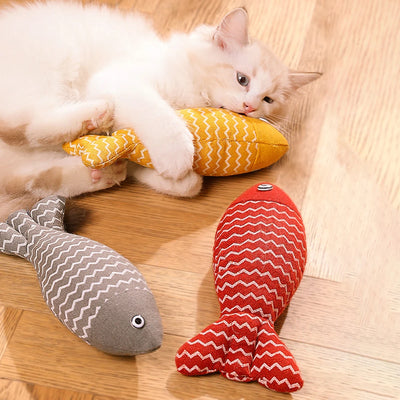 1PC Fun Cat Sackcloth Fish Toy High With Catnip Fish Pet Cat Gnawing Inside The Toy Room