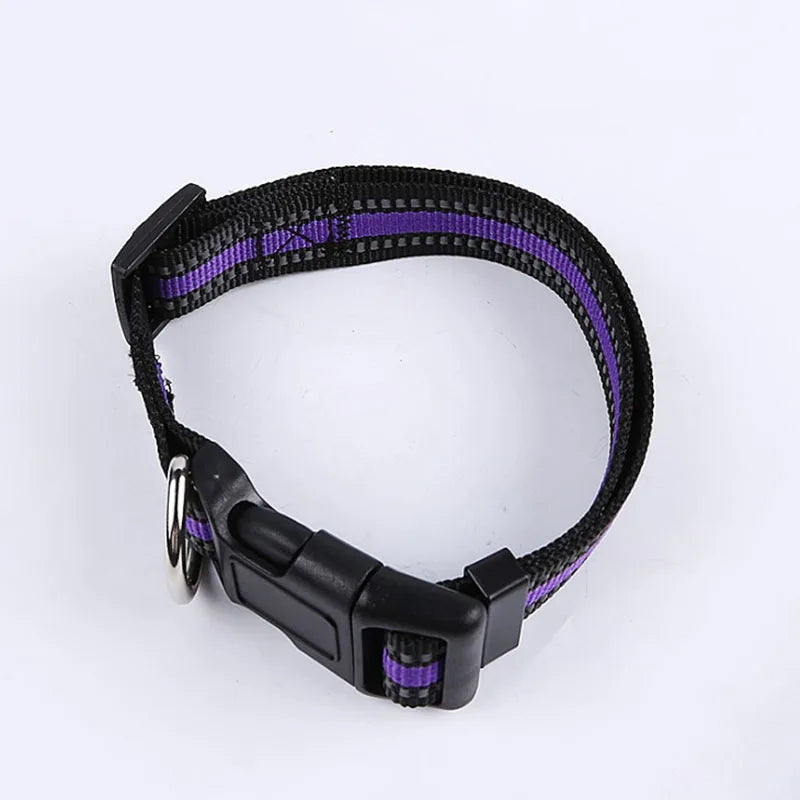 Adjustable Durable Pet Collar Leash for Small Medium Large Dogs Cats Reflective Dog Collar Nylon Collar for Dog Cat Pet Supplies