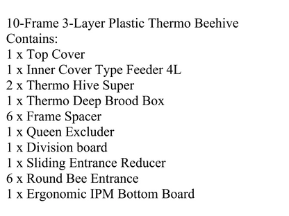 Unique 3-Layer Langstroth Bee Hive Boxes Bee Hives Beehive PVC Beekeeping Hives