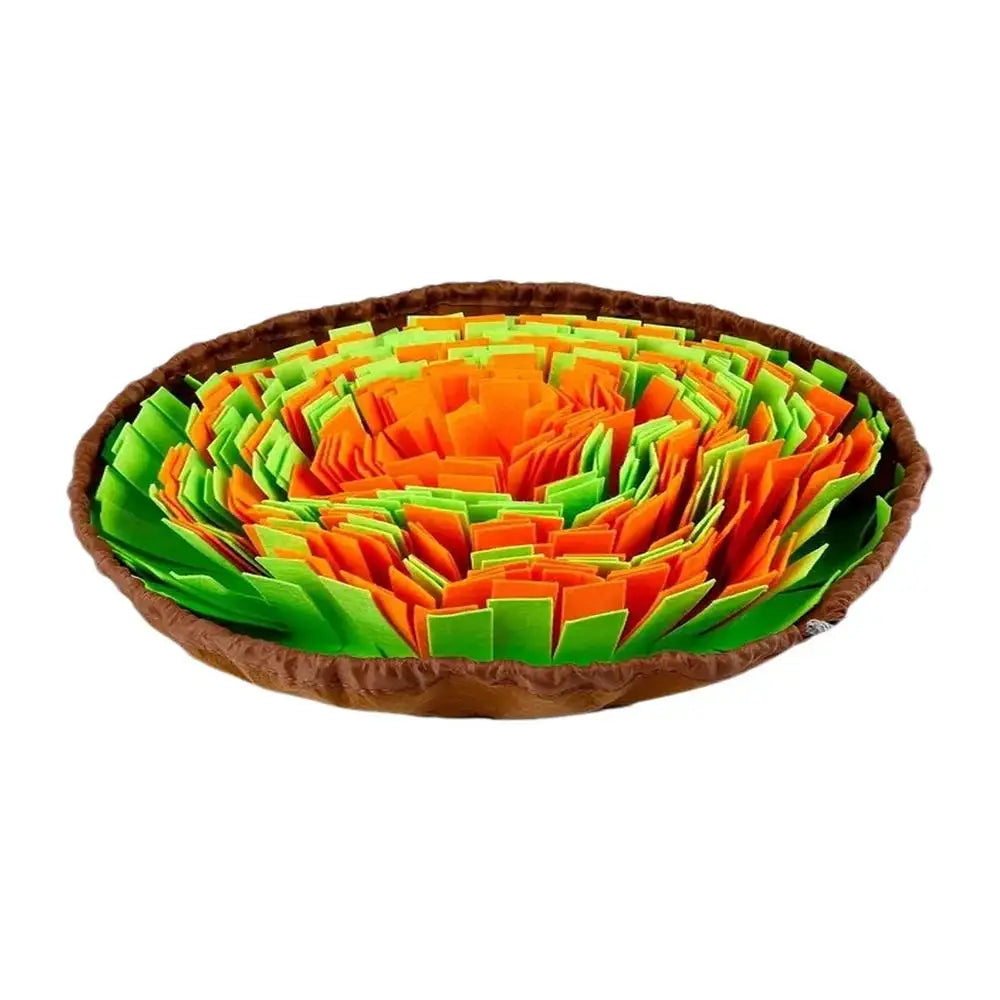 Pet Dog Sniffing Mat Anti-Slip Pet Foraging Mat Interactive Sniff Mat Flower-Shaped Feeding Puzzle Toy Sniffing Interactive