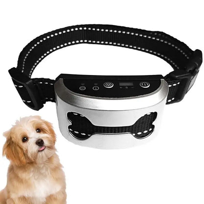Waterproof IPX4 Auto Anti Barking Collar Vibration Electric Shock Sound Vests Anti Humane Bark Collar Rechargeable ShockSafe Toy