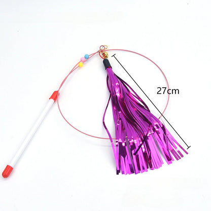 Wire Feather Cat Tickling Stick Pet Products for Cats Pet Cat Toys Interactive Cat Stick Toy Kitten Playing Pet Accessories