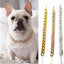 Gold Pet Cat Dog Collar Adjustable Light Plastic Small Dog Cuban Link Collar for Bulldog Puppy Necklace Pet Apparel Accessories