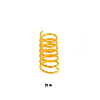 Pet cat toy spring jumping colored plastic cat spring rolling toy pet supplies