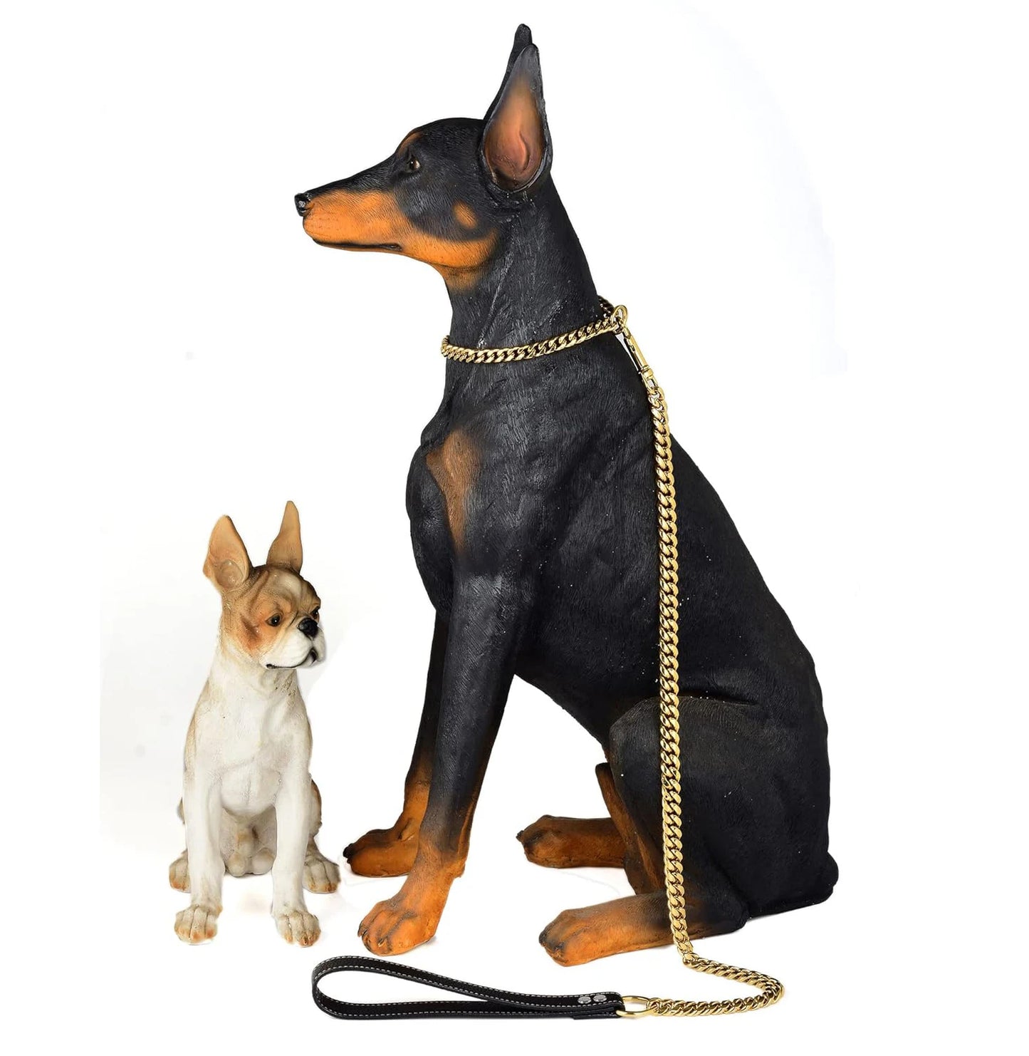 14MM Gold Dog Leash Stainless Steel Metal Chew Proof Dog Lead Chain for Dogs Pet Traction Rope