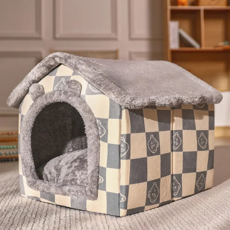 The kennel is universal in all seasons, the house type is small, the dog can be dismantled and washed, the dog house cat litter