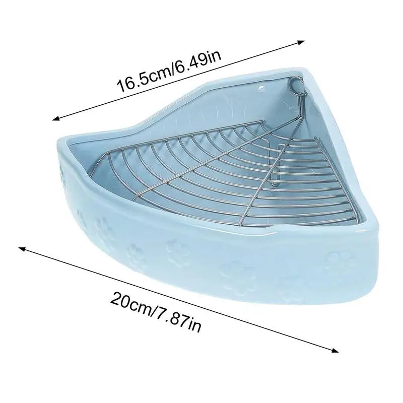 Bunny Corner Toilet Box Corner Bunny Cage Litter Box Triangular Design Potty Accessory For Chinchilla Hedgehog Ferret Hamster