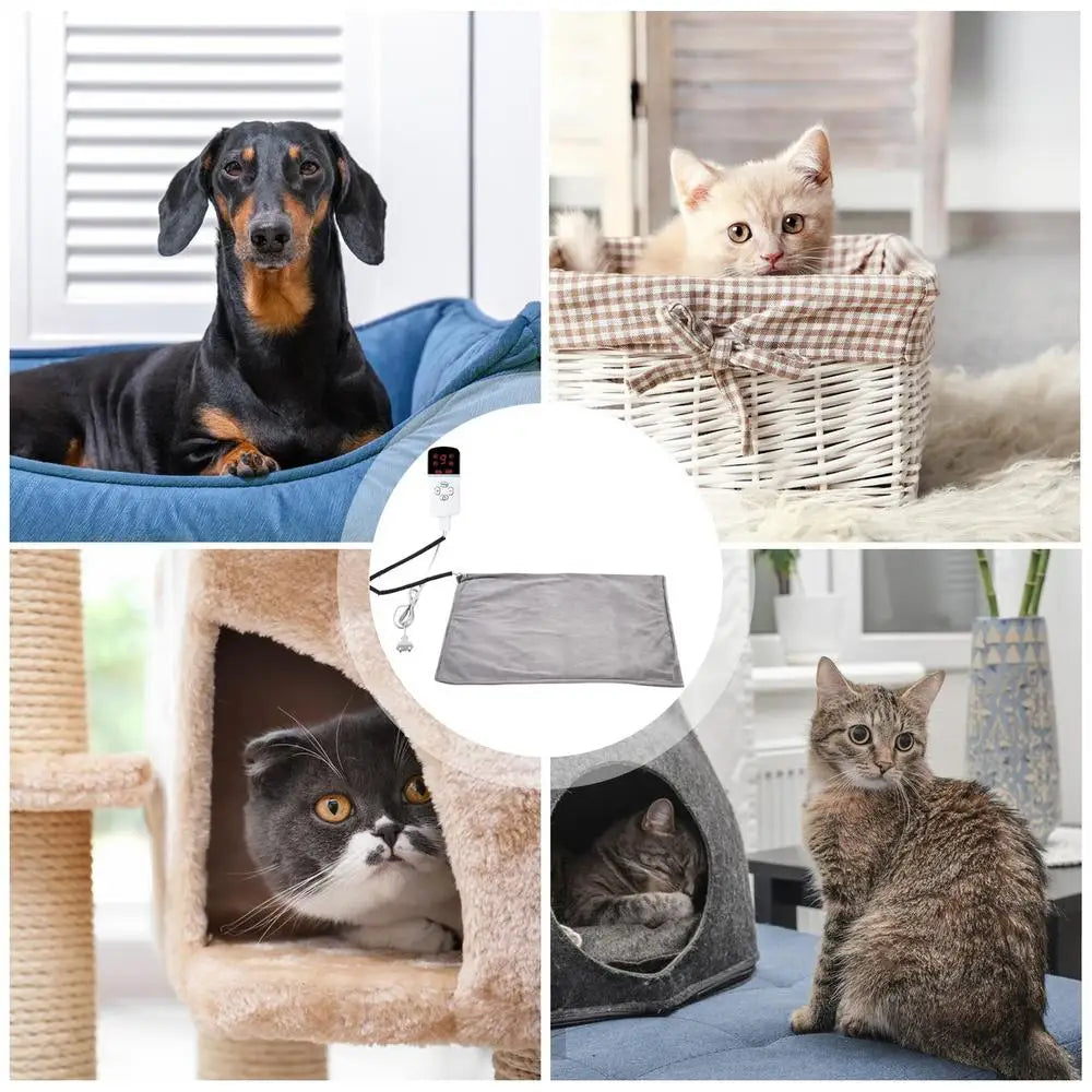 Pet Heating Pad Electric Heated Bed for Dog Indoor Pet Warming Mat with Adjustable Temperature Cat Electric Pads for Home Dorm