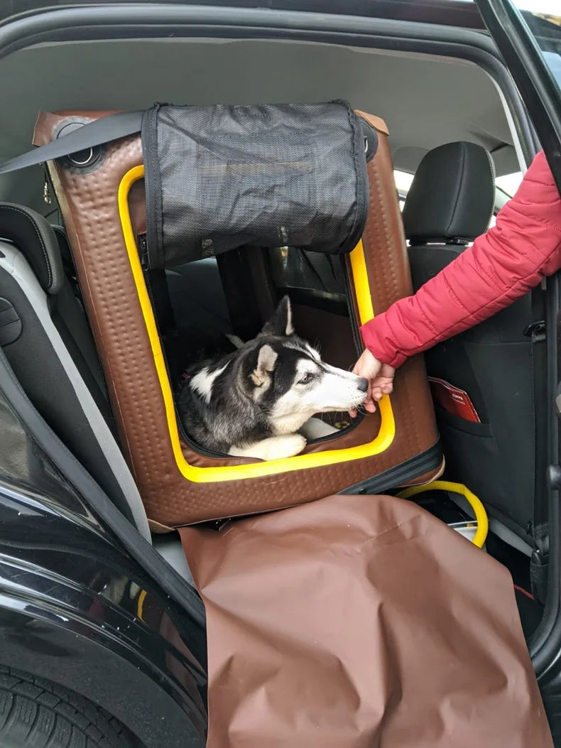 Portable inflatable travel kennel dog cabin dog cage portable easy storage safe load-bearing dog house cage