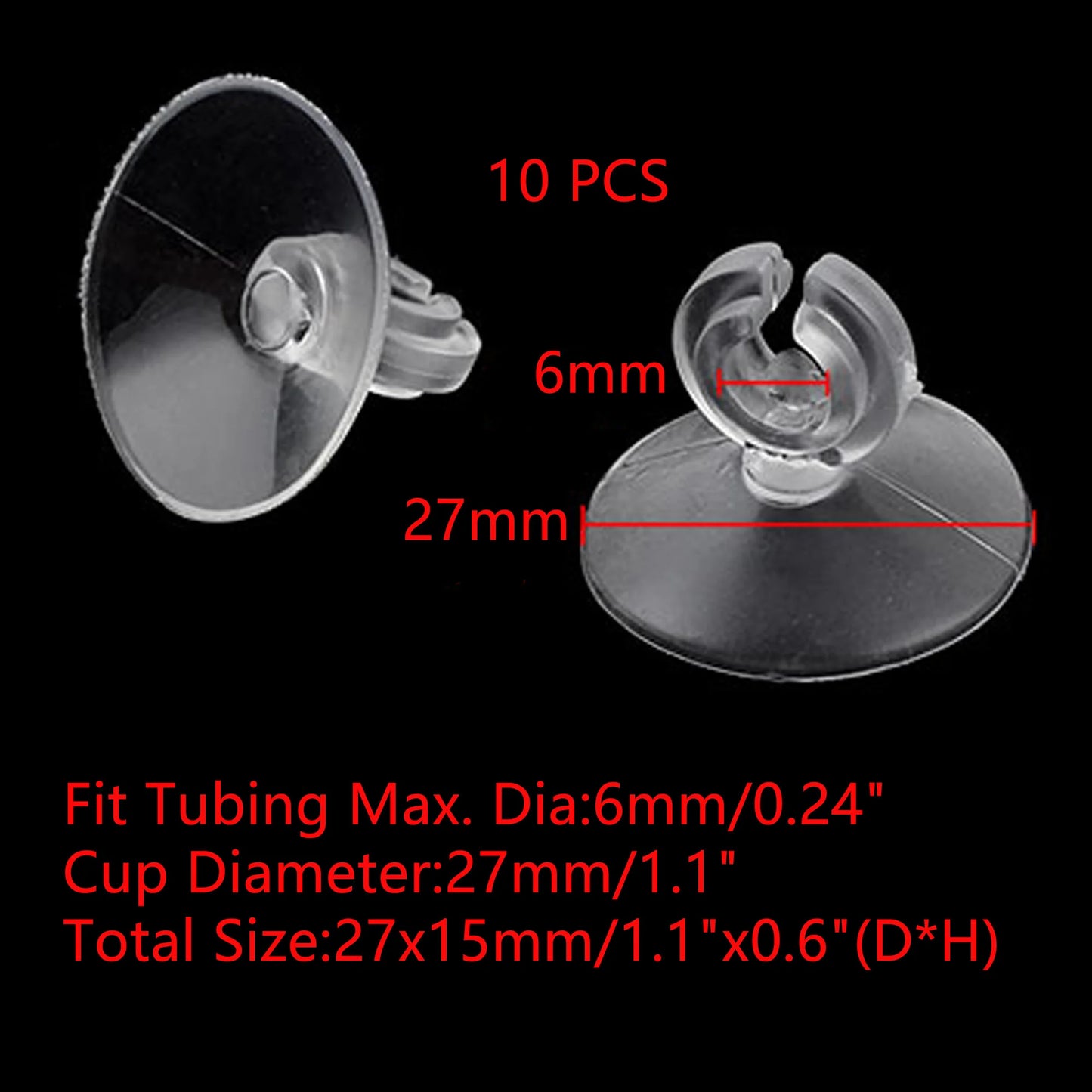 UXCELL Aquarium Suction Cup Air Tube Holder Sucker for Fish Tank Air Line Oxygen Tube Hose Pump Suction Cups Pet Accessories Set