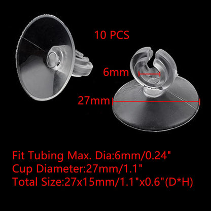 UXCELL Aquarium Suction Cup Air Tube Holder Sucker for Fish Tank Air Line Oxygen Tube Hose Pump Suction Cups Pet Accessories Set