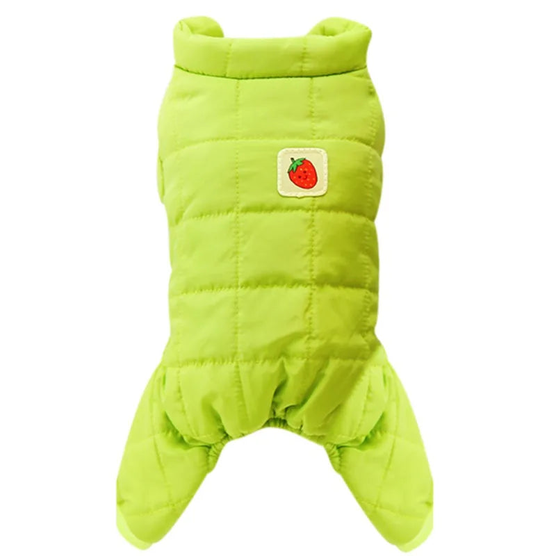 Winter Puppy Dog Coat Pet Clothes Windproof Dog Snowsuit Warm Fleece Padded Winter Pet Clothes for Dogs Cats Apparel