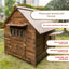 Large dog kennel Solid wood dog house Rainproof waterproof Four Seasons dog cage   Pet kennel Kennel