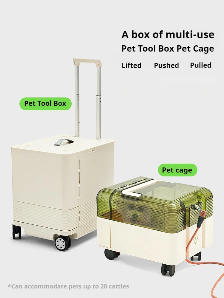 Cat bag portable cat backpack pet trolley case large capacity suitcase