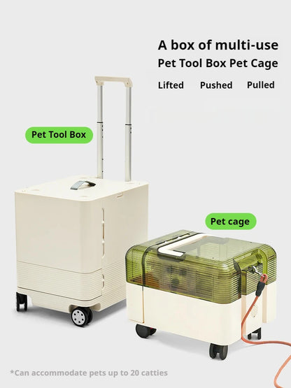 Cat bag portable cat backpack pet trolley case large capacity suitcase