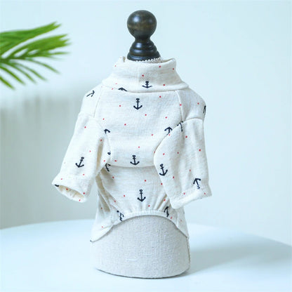Breathable Cotton Small Medium Dog Clothing Mini Printing Sweatshirt for French Bulldog Brand Designer Autumn Warm Cat Clothes