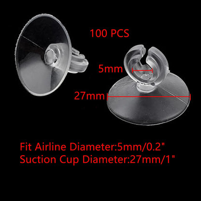 UXCELL Aquarium Suction Cup Air Tube Holder Sucker for Fish Tank Air Line Oxygen Tube Hose Pump Suction Cups Pet Accessories Set
