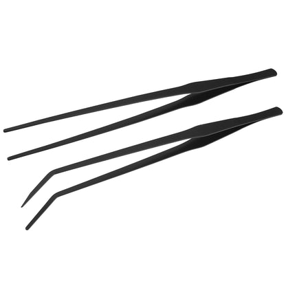 UXCELL 27-48cm Aquarium Curved Straight Tweezers Water Grass Clip Fish Tank Aquatic Plants Cleaner Tools Reptile Feeding Tongs
