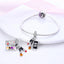 MULA 1PC Coffee Pet Moon Star Silver Plated Pendant Fit Original Snake Chain Charm Bracelet DIY Women Jewelry Gift