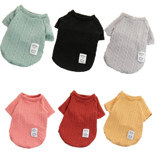Winter Dog Clothes For Small Dog Designer Luxury Jersey Wool Dog Sweater For Chihuahua York Bulldog Sphynx Cat Knitting Clothing