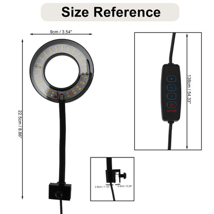 UXCELL Aquarium Lamp LED 6W USB-Plug Light 360° Rotate 3 lighting Color 48 Lamp Beads Aquarium Lamp Clip-on Lamp For Fish Tank