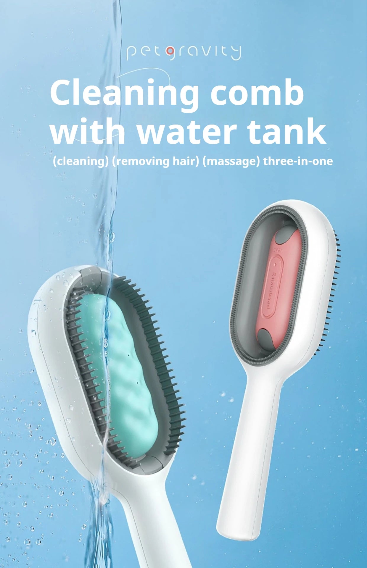 Cats Hair Brushes Grooming Massage Comb Pet Double Sided Hair Remover Brush Dog and Cat Home Accessory cats products for pets