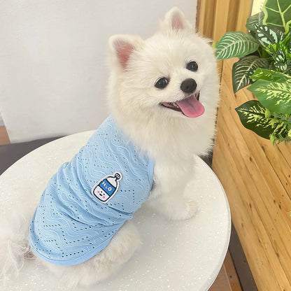 Spring and summer small dog clothing minimalist suspender thin breathable small and medium-sized dog pet cat clothing supplies