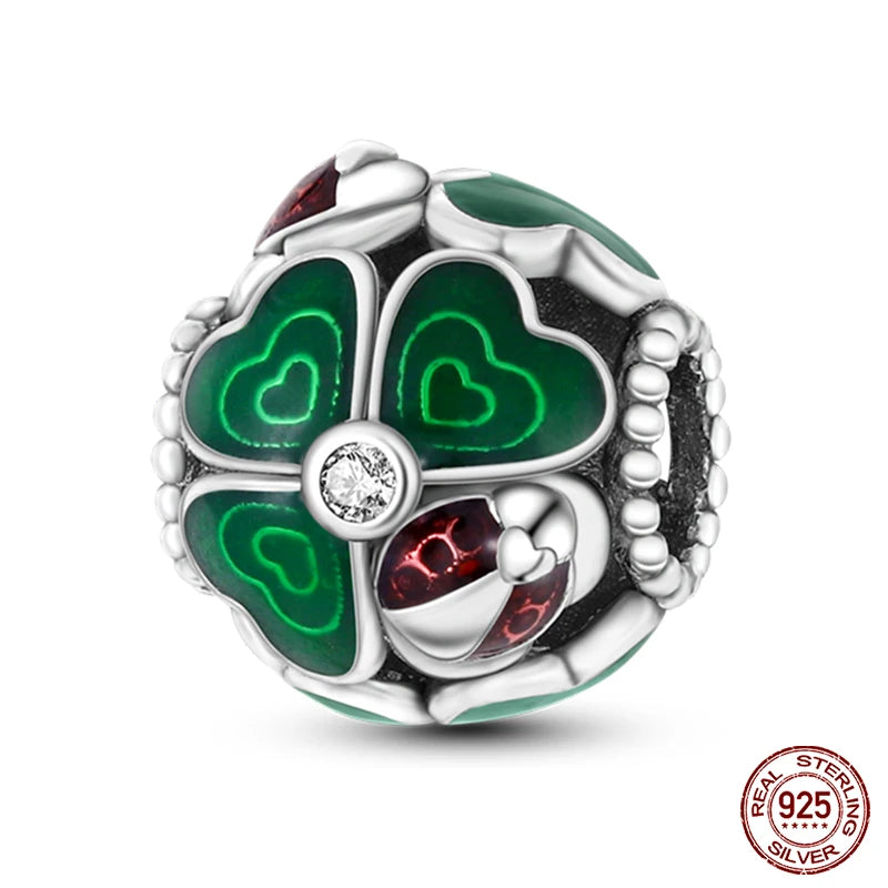 Fit Pandora 925 Original Bracelet 925 Silver Plate Flower Bird Series Charms Beads For Women Fashion DIY Jewelry Gifts Making