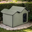 Cat Outdoor House Large Insulated Cat Shelter Waterproof Weatherproof Pet House With Transparent Door Washable Cat Hut For Pets