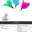 Cat Toy Cat Teaser Sticks Pet Cat Toy Pussy Cat Stick Feather Replacement Head Pussy Cat Toy DIY Bell Replacement Head