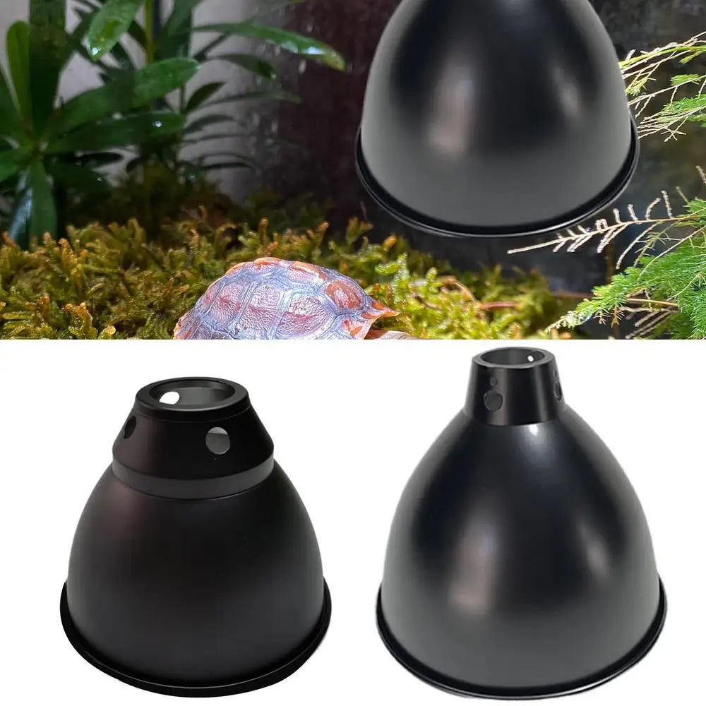 Reptile Heat Lamp Fixture Deep Dome Lampshade Optical Reflection Cover Terrarium Light Fixture for UVB Light Bulb Basking Bulb