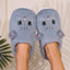 Kawaii Cartoon Cat Fuzzy Slippers - Ultra Soft Fabric Inner, Plush Flat Sole, Cozy Warmth, TPR Durable Outsole, Fabric Upper - P