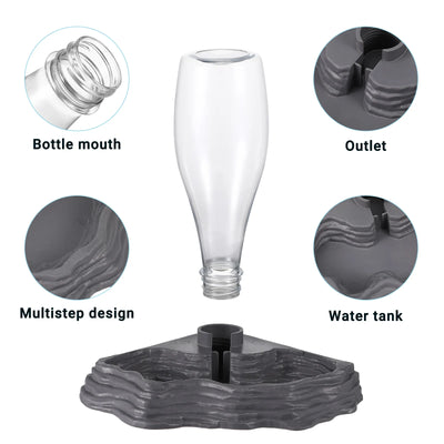 Terrarium Lizard Kennel Reptile Accessories Gecko Food and Water Dish Waterer Animals Dispenser Turtle Bearded Dragon fish Tank