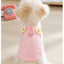 Sweet Flower Decorate Puppy Summer Clothes Breathable Unisex Small Chihuahua Pet Cat Vest Walking Leash T Shirt for York Dogs