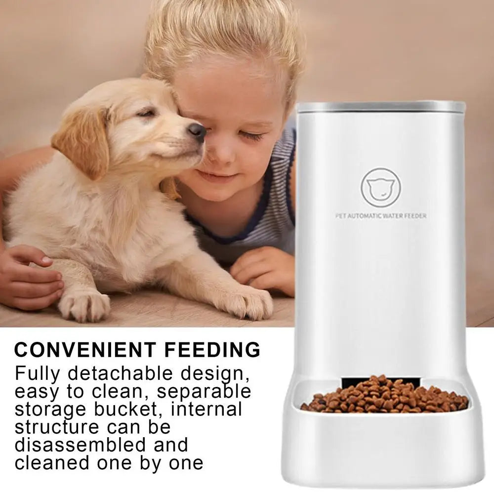 Cat Feeder Automatic Gravity Feeding System Large Mouth Design Pet Feeder Safe Using Dog Automatic Feeders Cat Water Dispenser