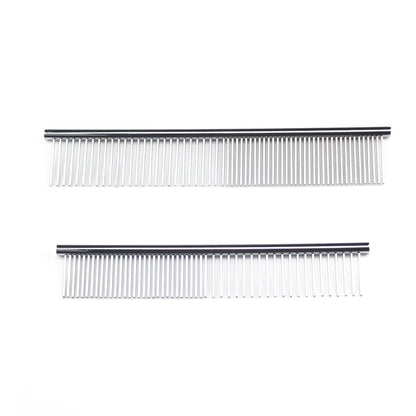 Stainless Steel Pet Grooming Comb Dog Comb Steel Comb Silver Cat Hair Removal Comb Double-sided Comb Pet Supplies Wholesale