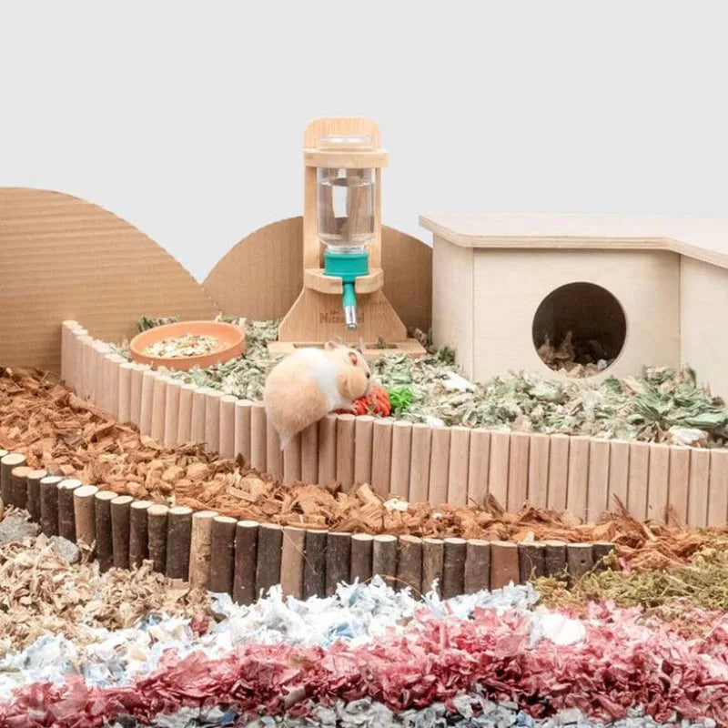 Smooth Wooden Hamster Ladder Climbing Ropeway Hamster Toy Pet Training Round Boardwalk Parrot Boardwalk Parrot Toy Bird Supplies