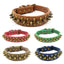 Bronze Spiked Studded Leather Dog Collars For Small Medium Large Dogs Pet Spike Collar Rivets Anti-Bite Pet Products Neck Strap
