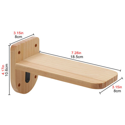 Wall Mounted Cat Shelves Wood Cat Lookout Climbing Shelf Kitten Wall Climbing Tree Furniture Four Step Stair Indoor Cat Hammock