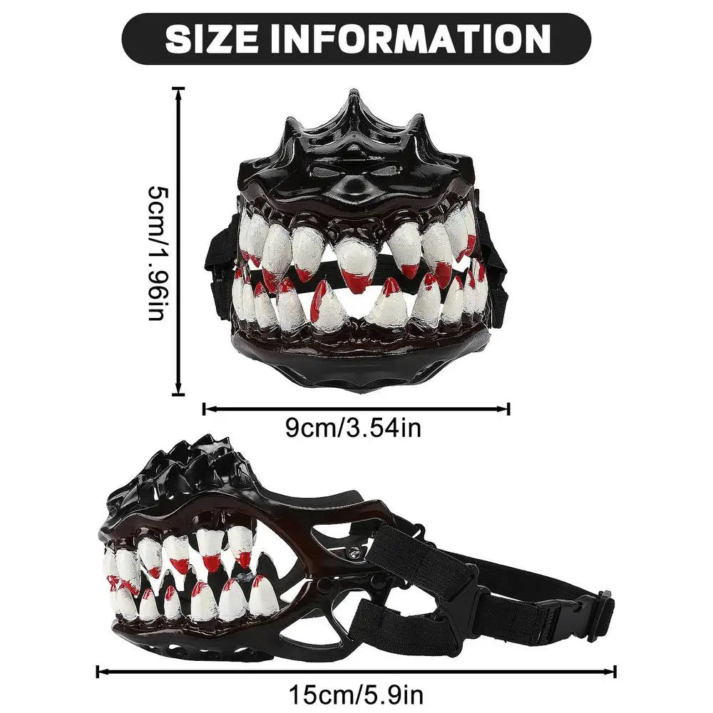 Halloween Dog Muzzle With Teeth Creepy Dog Costume With Large Teeth Spooky Prop Halloween Dog Costume Hilarious Dog Muzzle