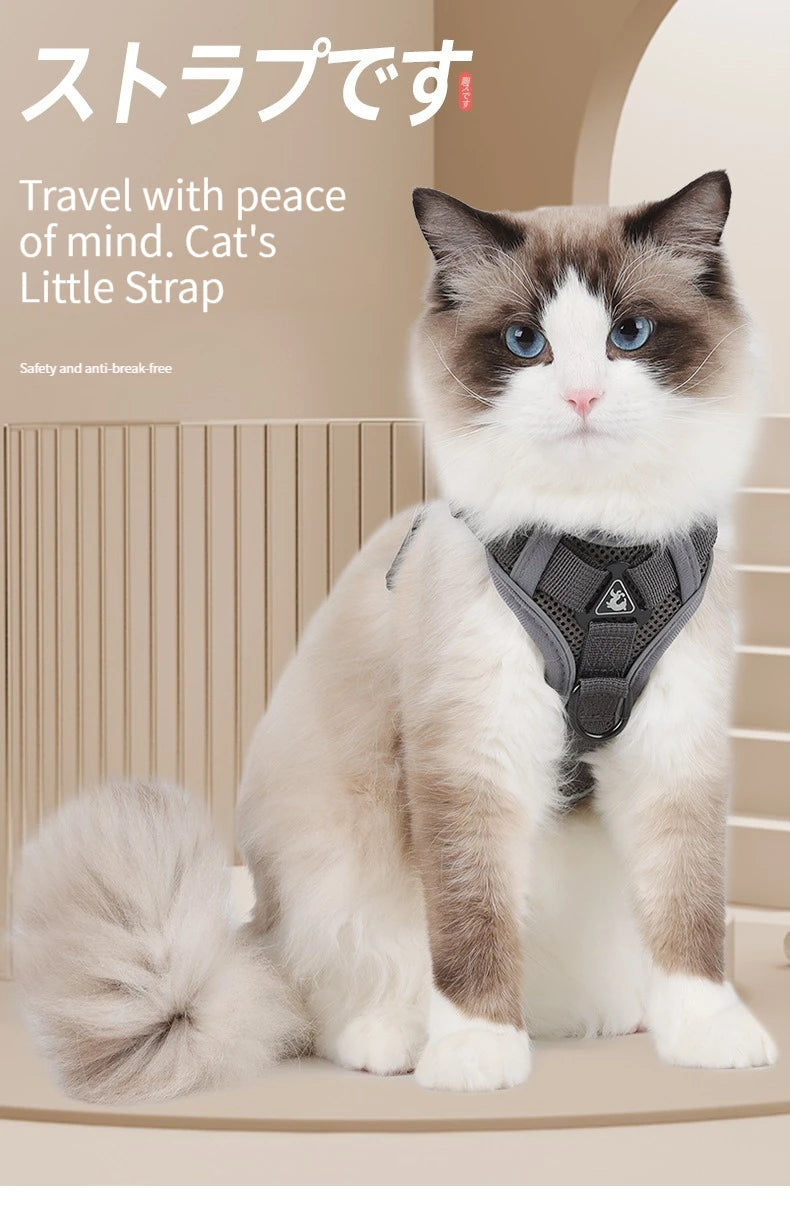 Dog Harness for Big Dog Vest Fashion Chest Strap Reflective and Breathable Cat Walking Rope Dog Rope Cat Harness