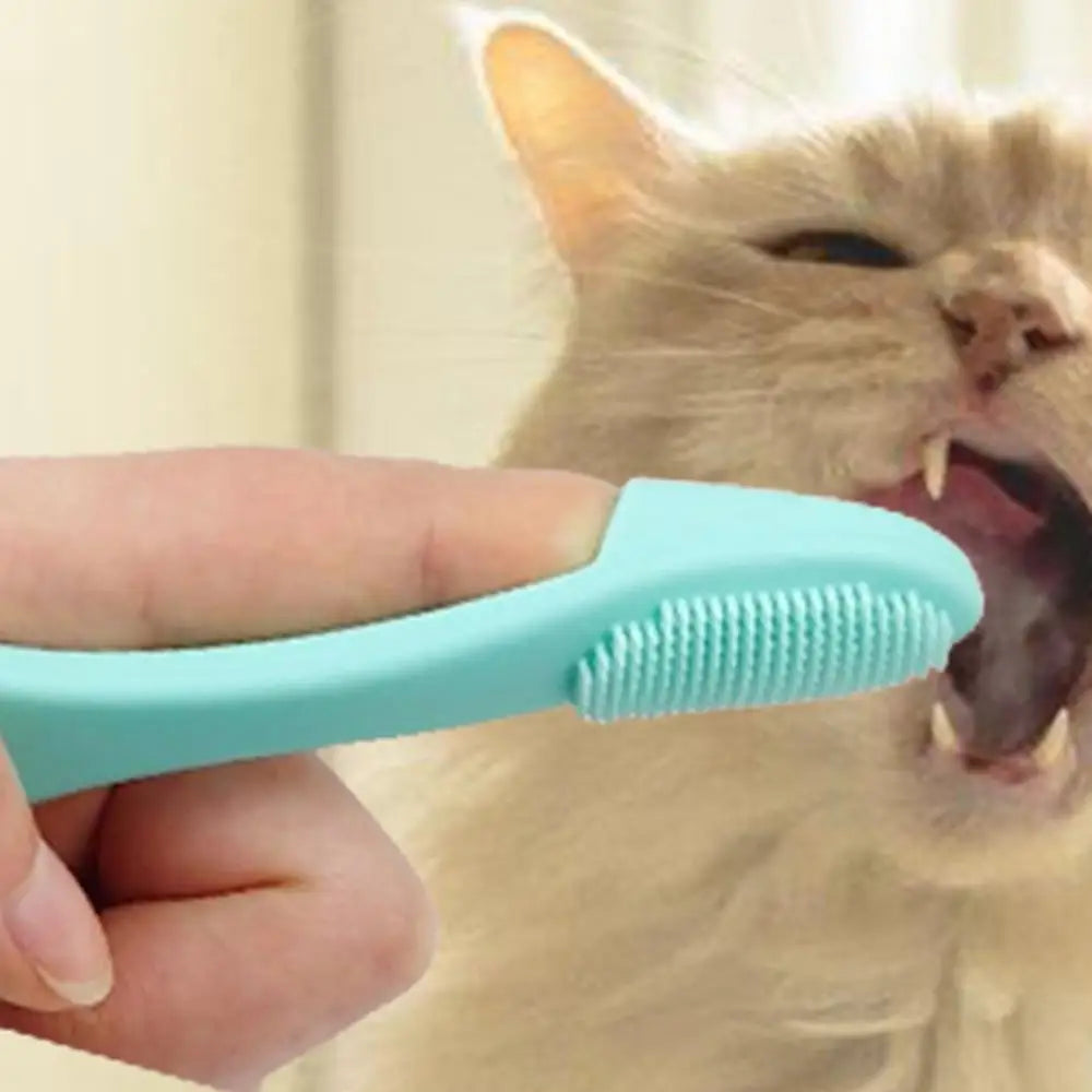 Cat Chin Brush Soft Chin Scrubber Soft Silicone Grooming Chin Scrubber Non-Slip Multifunctional Finger Pet Supplies