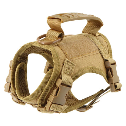 Tactical Cat Harness Leash for Walking Escape Proof Adjustable Kitten K9 Vest with Patch for Military Service Small Dog Training