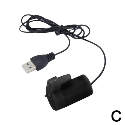 Super Quiet DC 5V USB Brushless Motor Pump Portable Hydroponic Water Submersible Mini Tank Water Fish Circulating Pump Foun E3D9