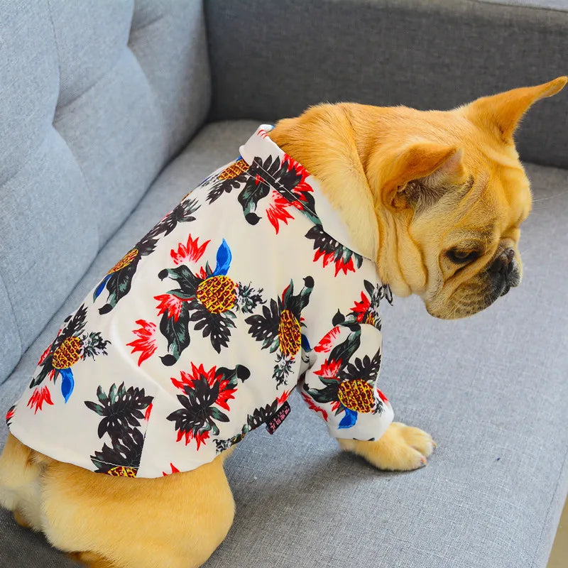 Fashion Pet Clothes Cute Fruit Pattern Dress T-shirt Summer Shirt Puppy Print Vest Outfit Apparel Small Medium Dog Clothes