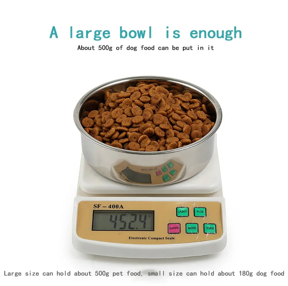 Pet Bowl Can Hang Stationary Dog Cage Bowls Stainless Steel Dog Cat Hanging Bowls Feeding Container for Small Dogs Accessorie