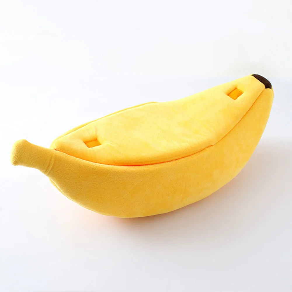 Puppy Dog Bed Cat Bed Pet Sofas Comfortable and Washable Cute Banana Shape Pug Doggy Kitten Sleeping Bed Nest for Small Animals