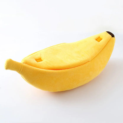 Puppy Dog Bed Cat Bed Pet Sofas Comfortable and Washable Cute Banana Shape Pug Doggy Kitten Sleeping Bed Nest for Small Animals